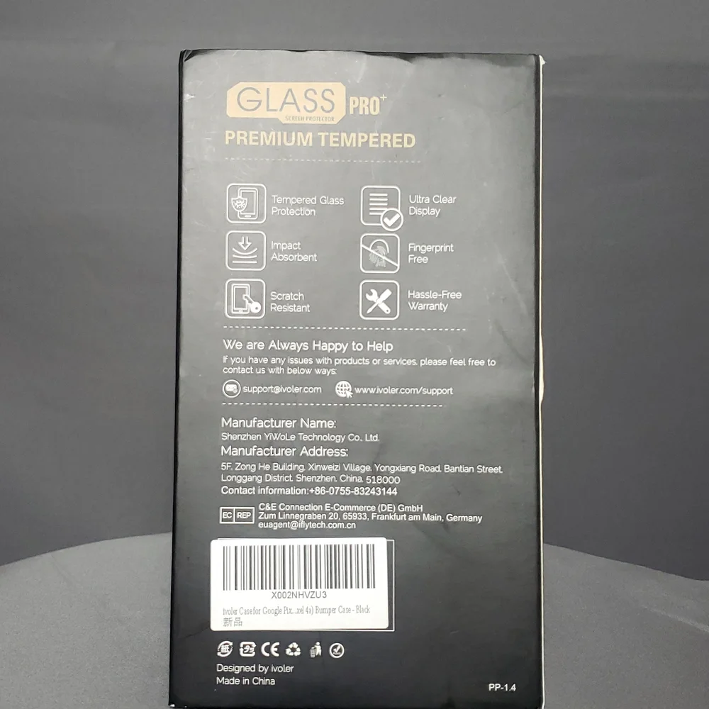 NWT iVoler Google Pixel 4a Black Carbon Design W/3 Glass screen protectors - Picture 3 of 4